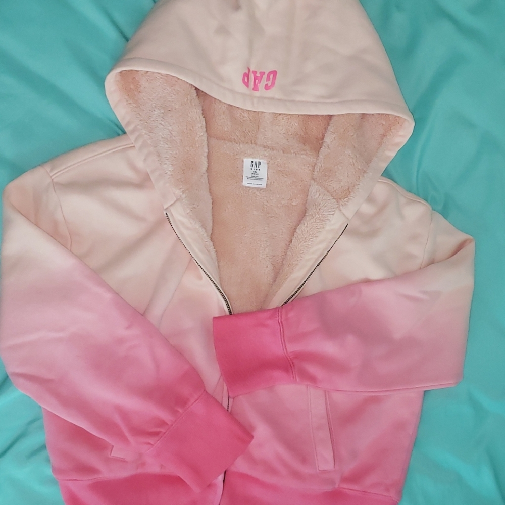 Girl's Gap full zip hoodie size 14-16, pink